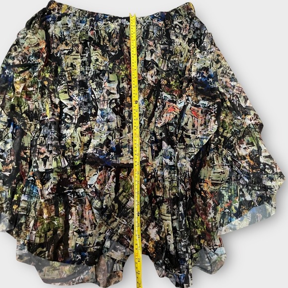 KOZAN Lagenlook Tiered Midi Skirt‎ Women Plus Size 2X Black Multicolor Lined - Picture 7 of 8